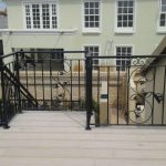 Structural Staircase with Iron Wrought Railing
